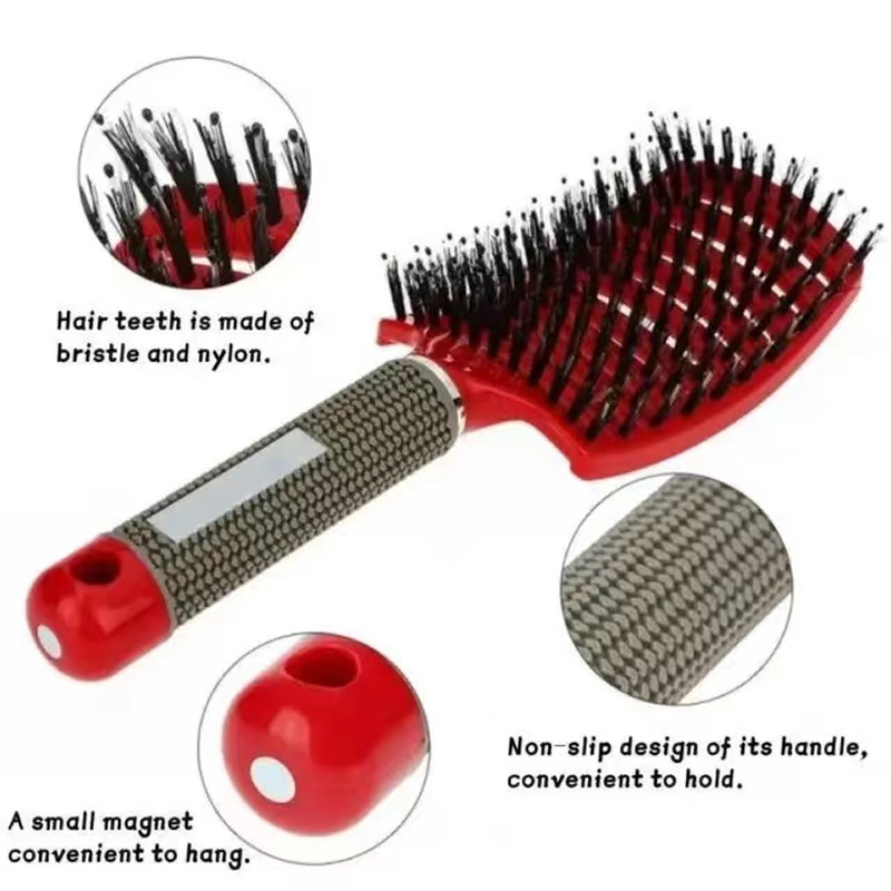 Massage Hair Comb Detangling Brush Professional Vented Curved