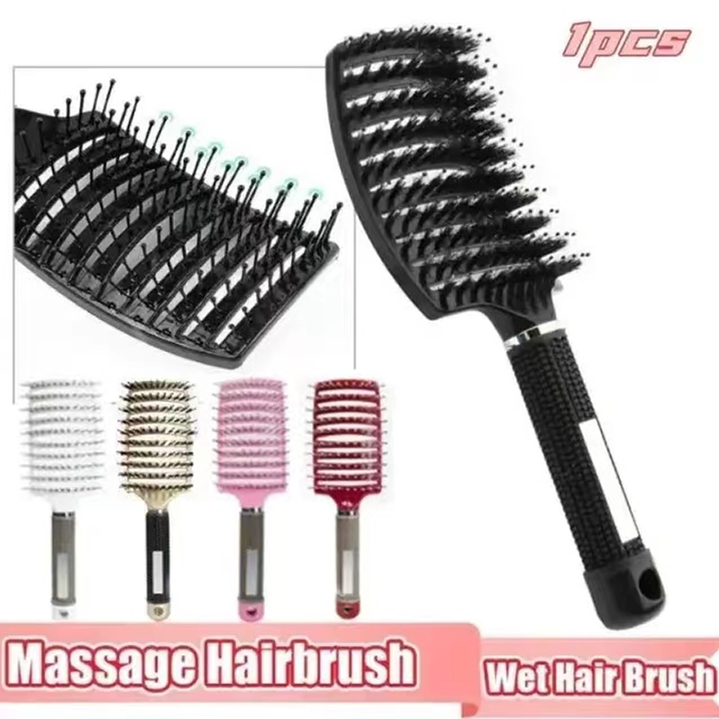 Massage Hair Comb Detangling Brush Professional Vented Curved