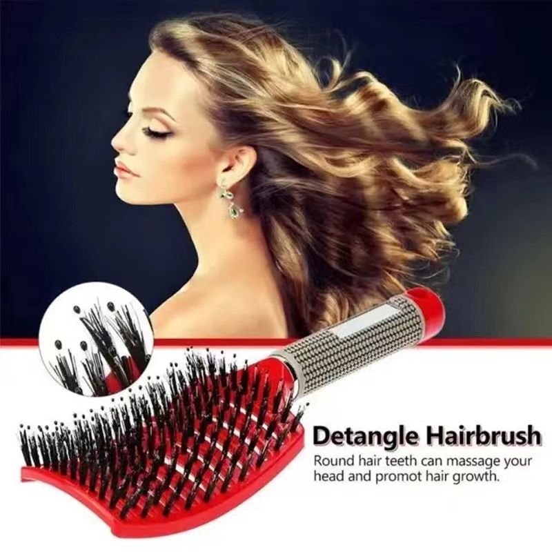 Massage Hair Comb Detangling Brush Professional Vented Curved