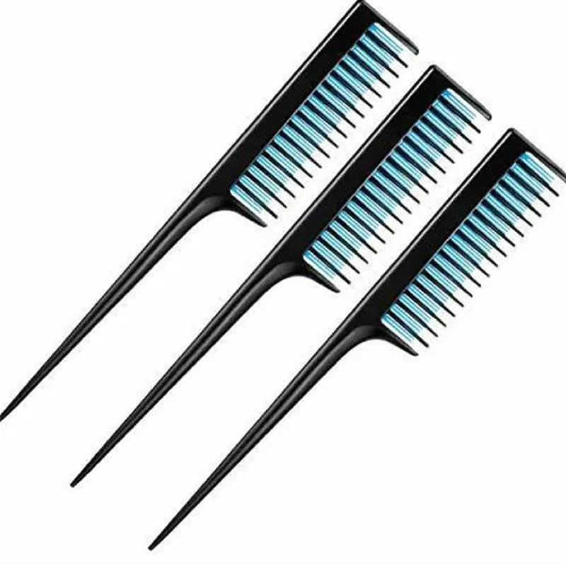 3 Piece for a set Triple Teasing Comb black color with long tail