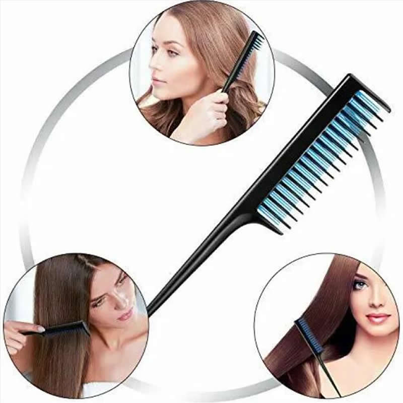 3 Piece for a set Triple Teasing Comb black color with long tail