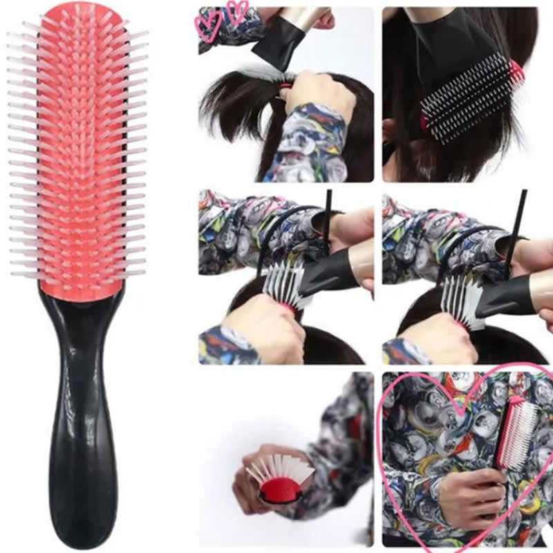 9 Row Hair Comb Removable Straight Curly Hair Styling Massage Combs