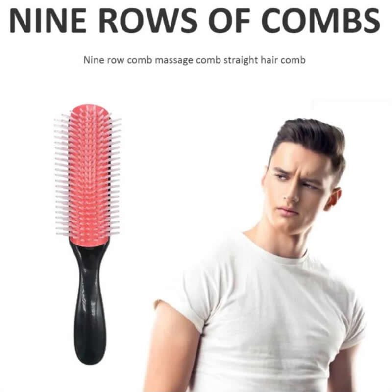 9 Row Hair Comb Removable Straight Curly Hair Styling Massage Combs