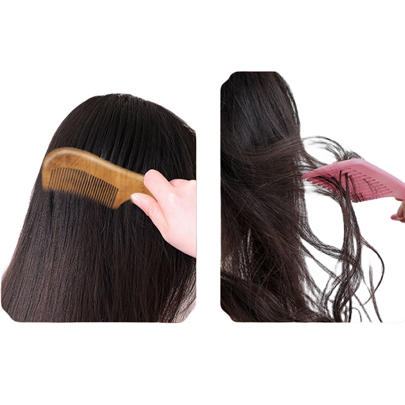 ​2 shapes peach Wood Comb for daily use