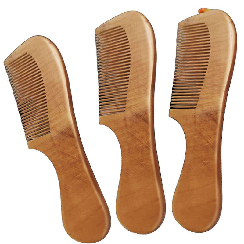 ​2 shapes peach Wood Comb for daily use