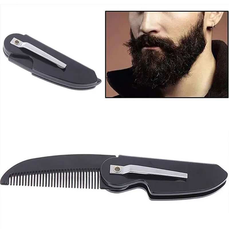 Styling comb Portable Foldable Clip Hair Mustache Folding Beard Comb