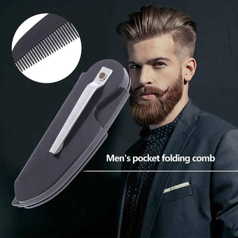 Styling comb Portable Foldable Clip Hair Mustache Folding Beard Comb