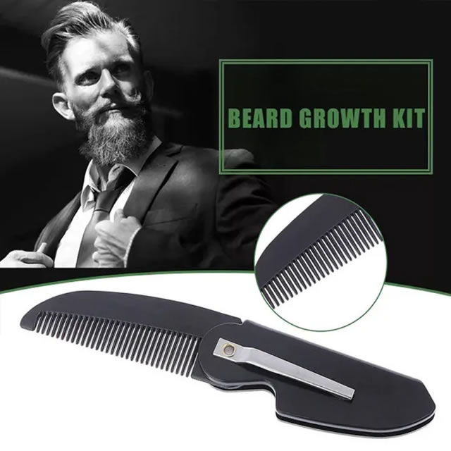 Styling comb Portable Foldable Clip Hair Mustache Folding Beard Comb