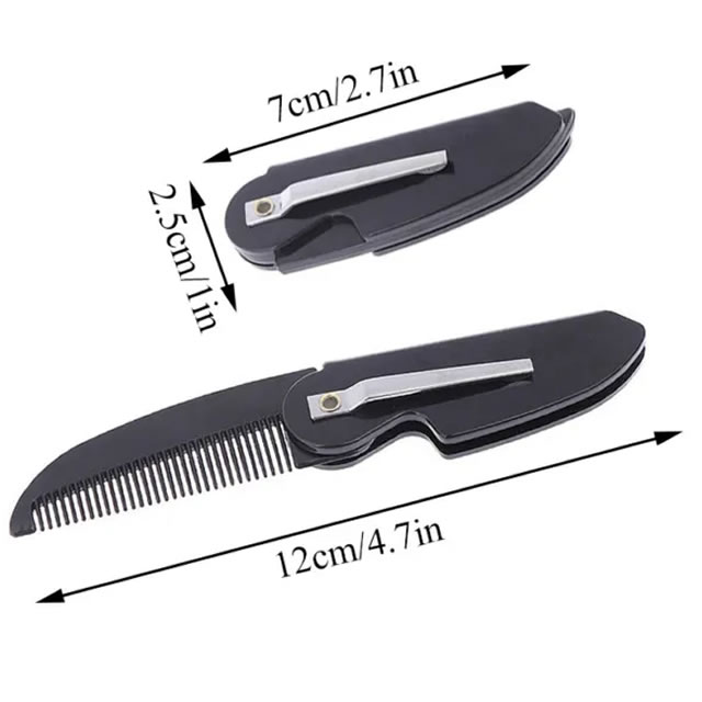 Styling comb Portable Foldable Clip Hair Mustache Folding Beard Comb