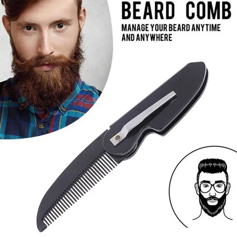 Styling comb Portable Foldable Clip Hair Mustache Folding Beard Comb