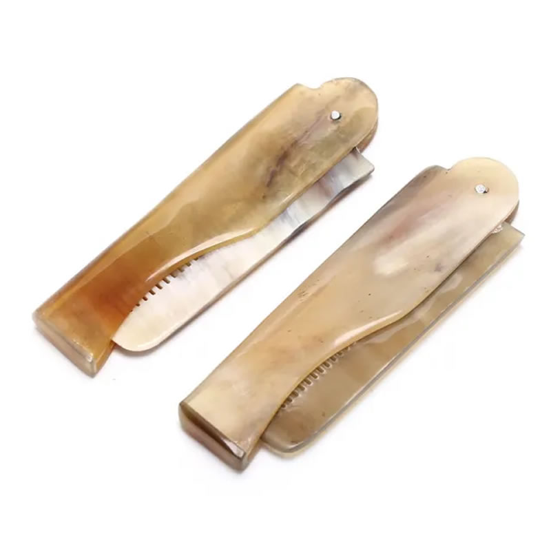 OX horn Fine Tooth Pocket Folding Comb All Hair Types Beard