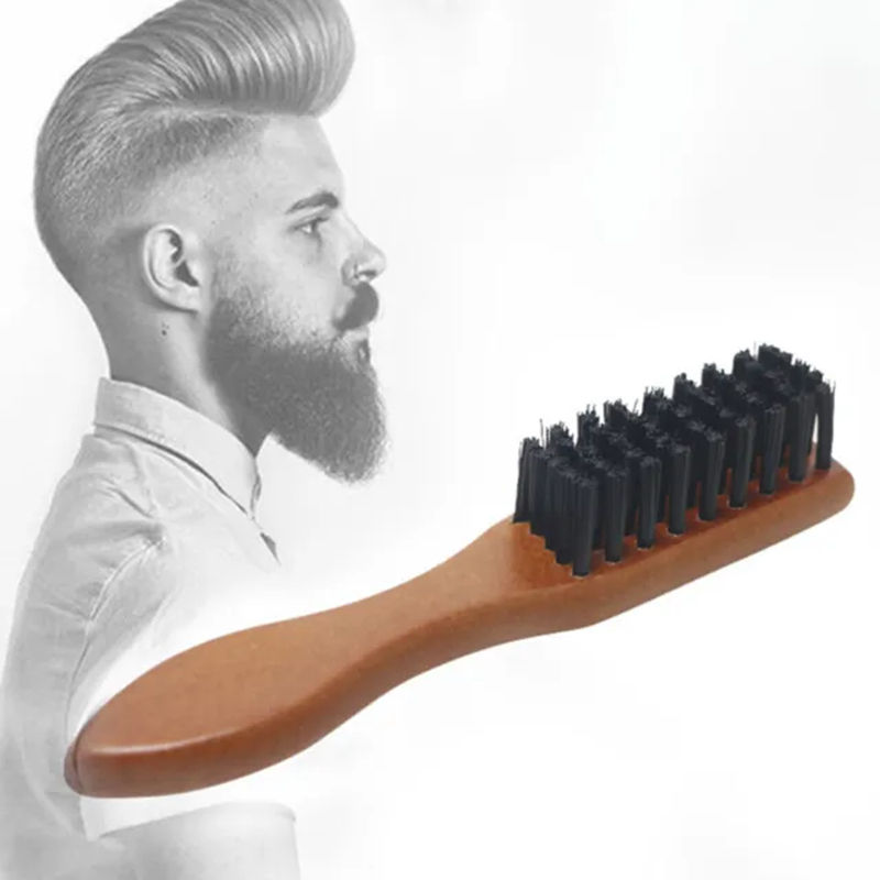 Wooden Handle Brush Hair Style Brush Barber Fade Brush Broken Hair Brush