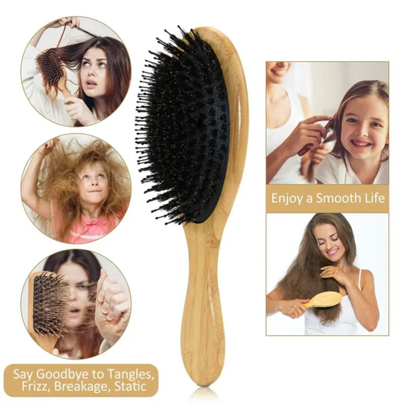 Hair Brush Boar Bristle Hair Brushes for Women men Kid