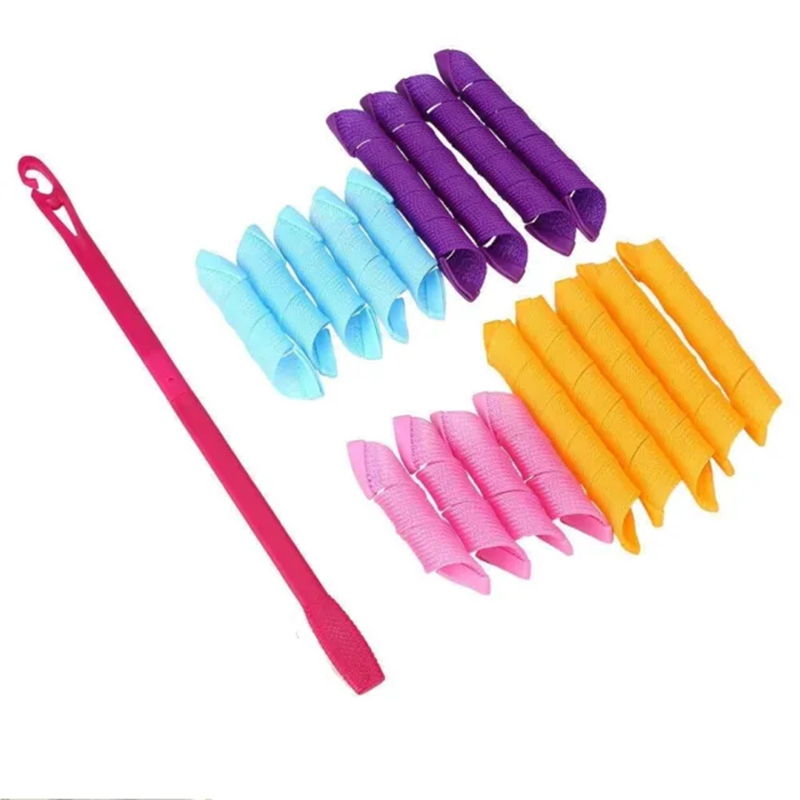 Hair Curlers Spiral Styling Hair Rollers Flexible No Heat Hair Curlers with Hook