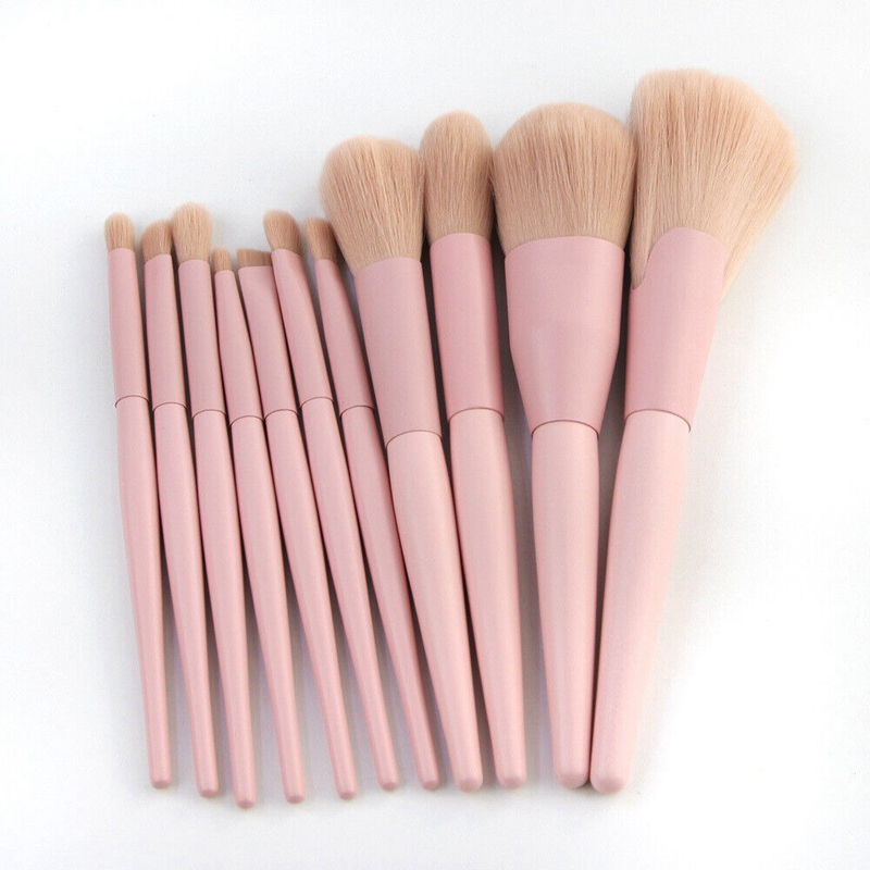 11Pcs Professional pink Make up Brushes Set