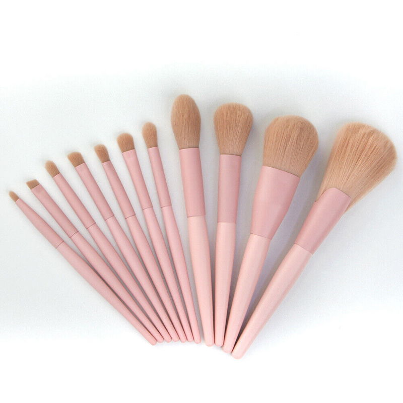 11Pcs Professional pink Make up Brushes Set