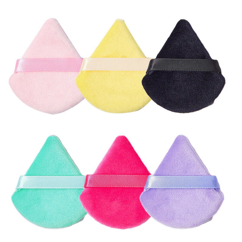 1Pcs Triangle Velvet Powder Puff Flours Mini Face Makeup Sponge