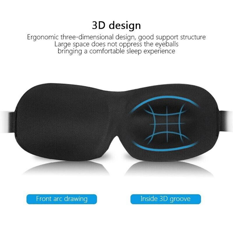 3D Eye Mask for Sleep and Travel Soft Padded Shade Cover Rest Relax Sleeping Blindfold