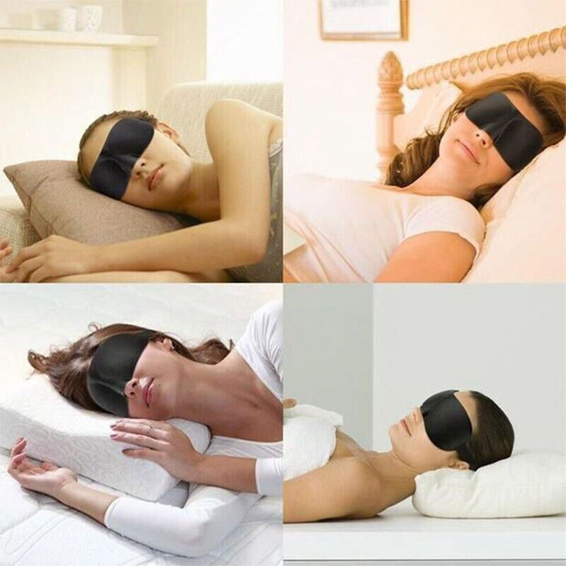 3D Eye Mask for Sleep and Travel Soft Padded Shade Cover Rest Relax Sleeping Blindfold