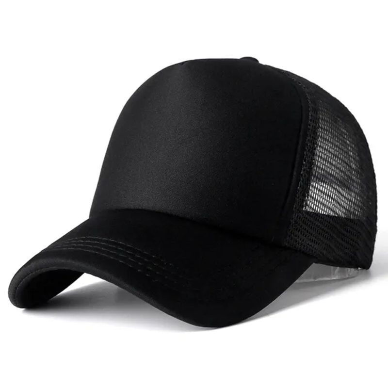 Plain Trucker Hat Mesh Back Snapback Baseball Cap Solid Visor Blank Caps Hats