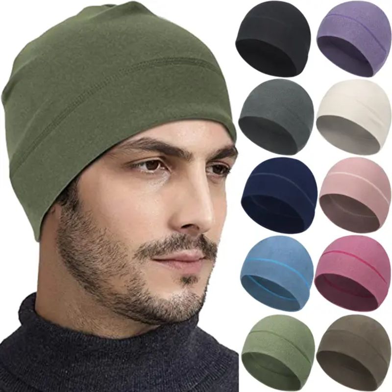 Winter Warm Cap Windproof Fleece Hat Skull Cap Running Beanie Hat for Men Women