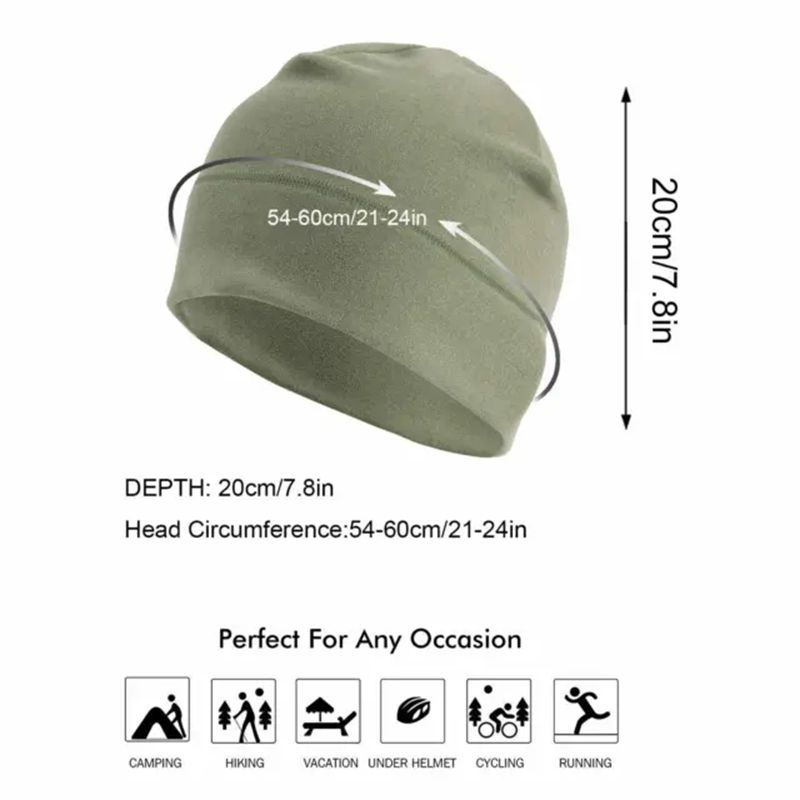 Winter Warm Cap Windproof Fleece Hat Skull Cap Running Beanie Hat for Men Women