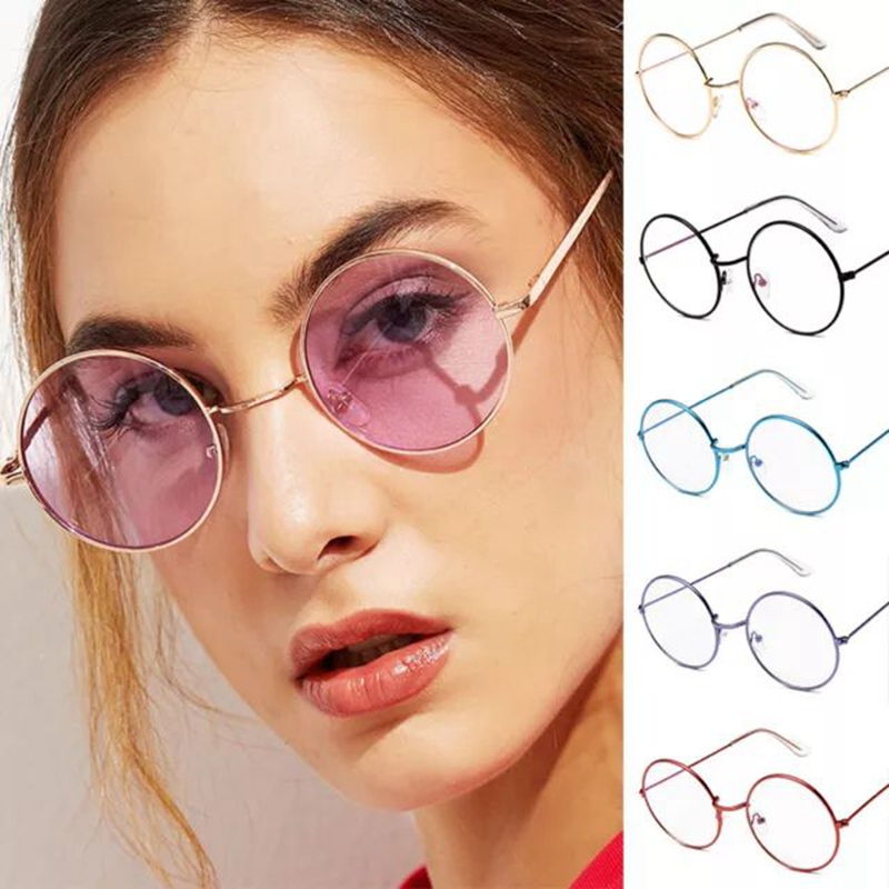 Round Sunglasses Vintage Mirror Lens New Mens Womens Fashion Frame Retro Circle