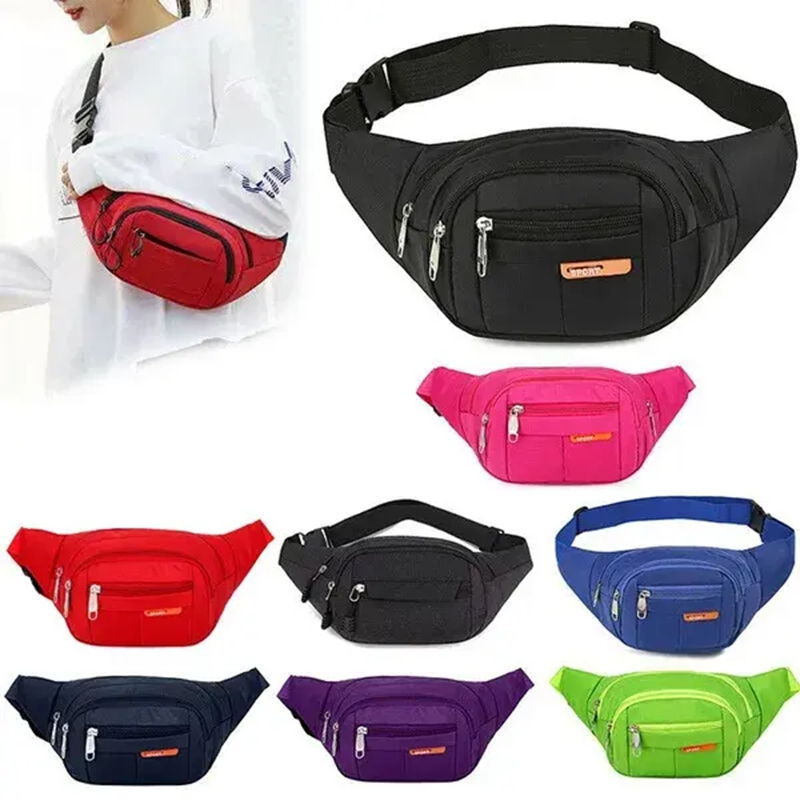 Men Women Fanny Pack Belt waist Bag Cross body Sling Shoulder Travel Sport Pouch