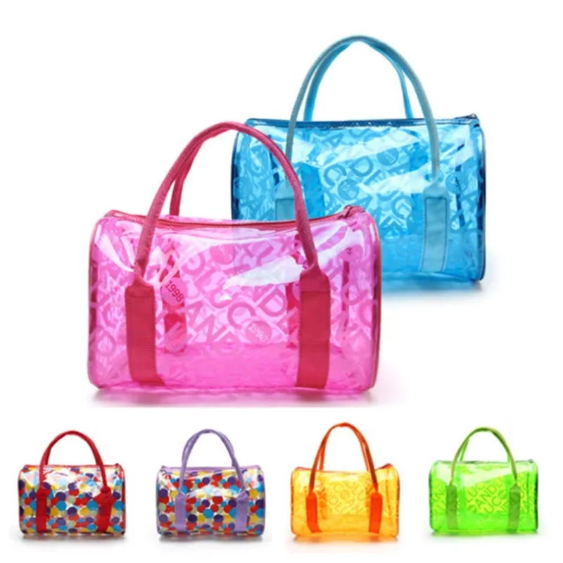 New Women Transparent Handbag Shoulder Bag Clear Jelly Purse Clutch PVC Tote Bag