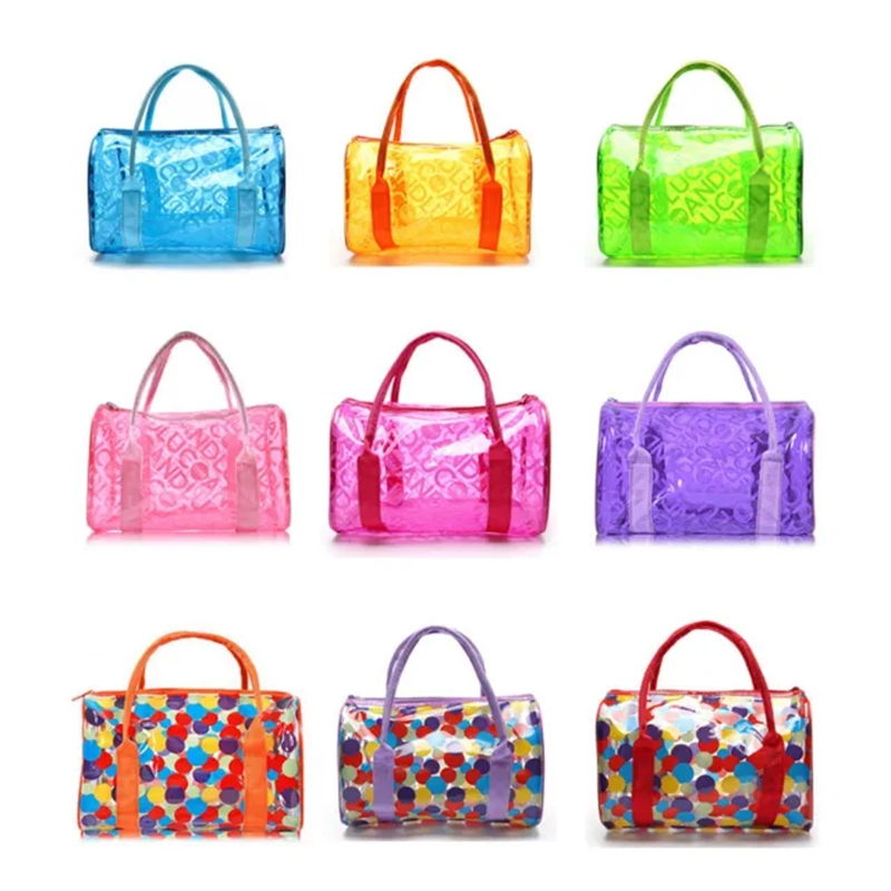 New Women Transparent Handbag Shoulder Bag Clear Jelly Purse Clutch PVC Tote Bag