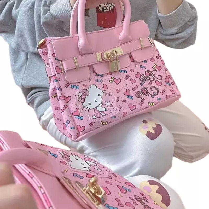 Cute Girl Women Hello Kitty Handbag Shoulder Bag Y2K Messenger Bag Crossbody Bag