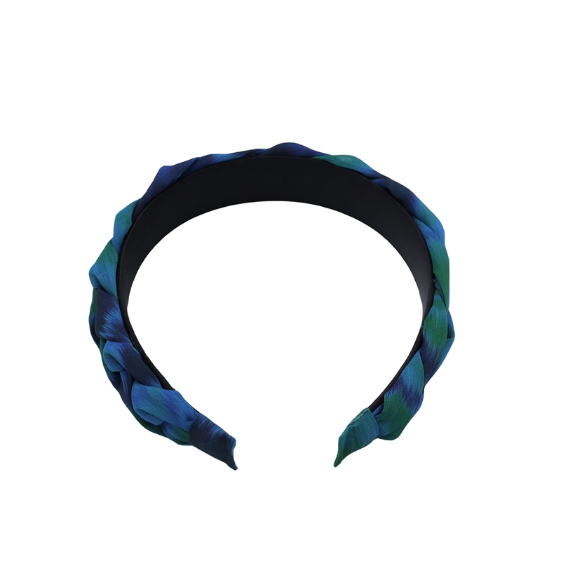 Digital printinng chiffon hairband Non-Slip Summer Headbands for Women Elegant Wide Weave Hairband