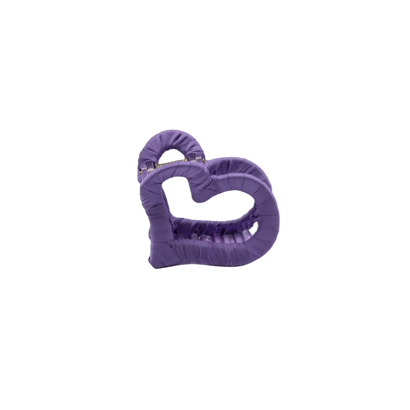 3pk Purple Heart Hair Claw Clips for Women Nonslip Hair Jaw Clips Valentines day Plastic  with satin fabric covered for Thin Hair