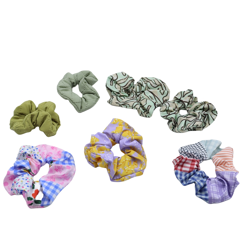 Sping Summer Collection Plaid Scrunchie Set