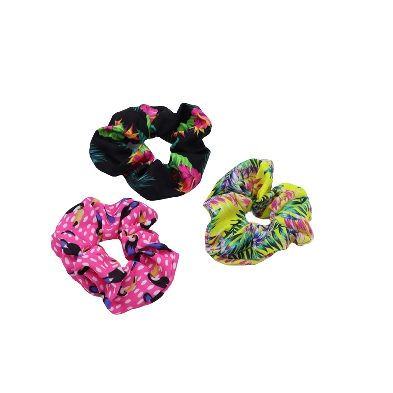 Multi-Color Sping Summer Scrunchie Set With Printings