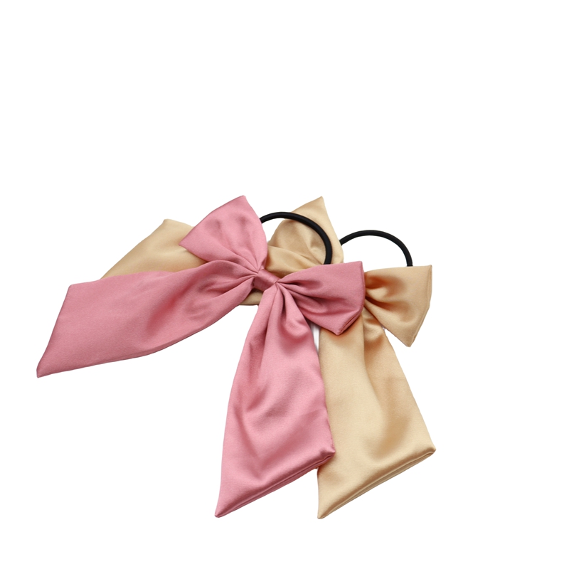 Bow-Knot Fashion Elastic Scrunchies Hair bands for Women Girls with Long Ribbon