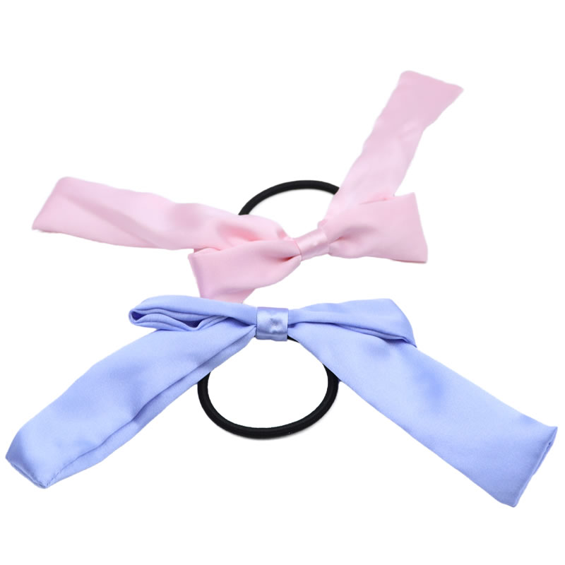 Bow-Knot Fashion Elastic Scrunchies Hair bands for Women Girls with Long Ribbon