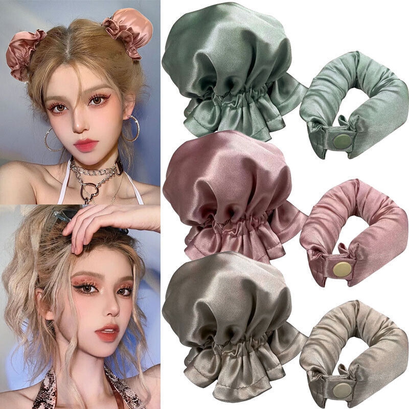 Popular Rod Silk No Heat Hair Curler Hair Rollers Heatless Curling Sleeping Headband Set