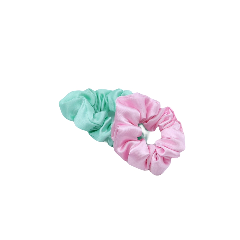 Multi Color Satin Scrunchies for Girl's Thick Curly Hair Ponytail Holders Cute Pony Tails