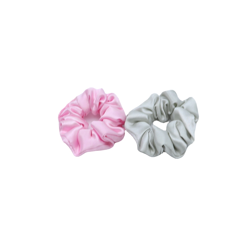 Multi Color Satin Scrunchies for Girl's Thick Curly Hair Ponytail Holders Cute Pony Tails